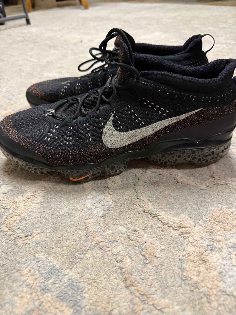Nike Black Flyknit High-Top Sneakers with Silver Swoosh